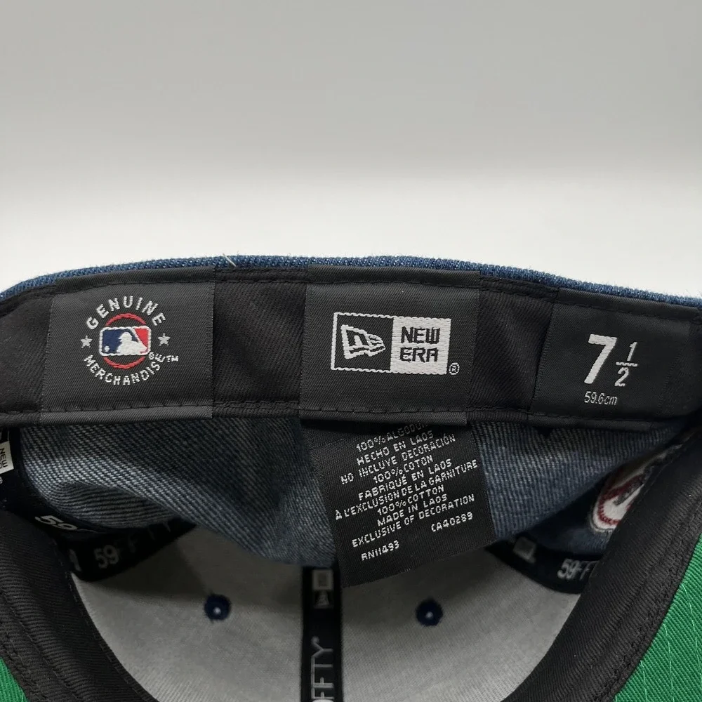 Los Angeles Dodgers New Era 59FIFTY‎ Hat Cap Fitted Mens 7 1/2 Denim MLB NEW